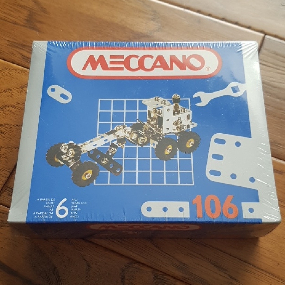 NWT Meccano Vintage Sealed Steel Model 106 Road Leveller Scraper Made in France